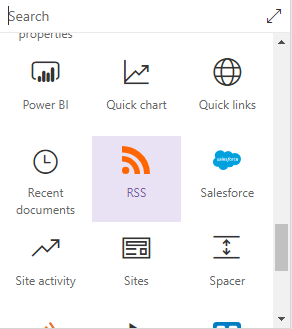 Add New RSS Feed Web Part