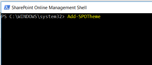 Add-SPOTheme Validation