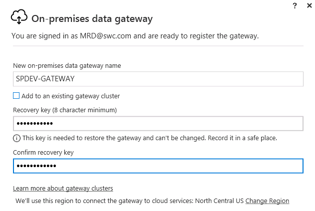 Define New Gateway