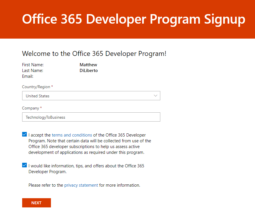 Office 365 Developer Program Background