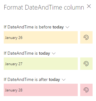 No Code Column Formatting DateTime Field Type