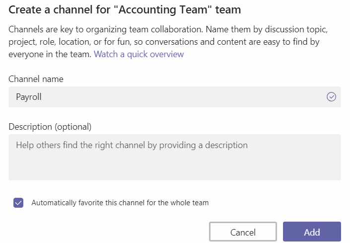 Newly Created Channels Microsoft Teams Follow