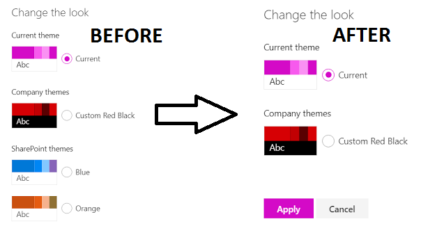 Hiding Default Site Themes Using Powershell – SharePoint Online