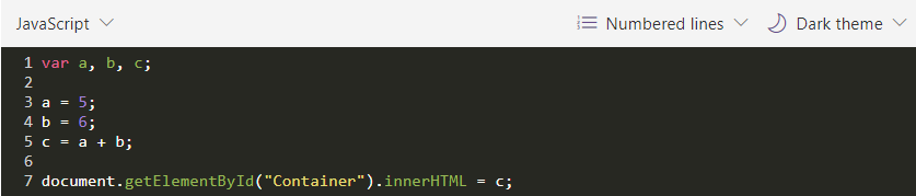 Javascript Syntax Highlight