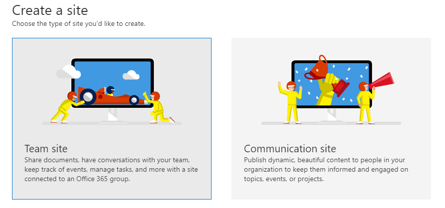Office 365 Site Creation