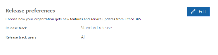 Set up the Standard or Targeted release options - Microsoft 365 admin